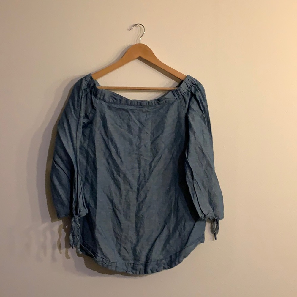 free people chambray off the shoulder top